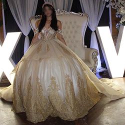 Designer Quincenera Dress + Tiara