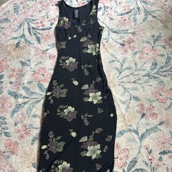 Slinky Vintage Y2K 90s Maxi Dress Size Slit Small