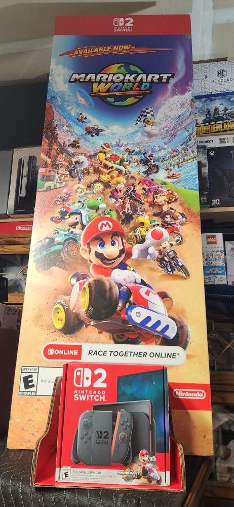 Nintendo Switch 2 MarioKart World Bundle With Standee