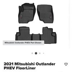 2021 Mitsubishi Outlander PHEV Front And Rear Weather Tech Floor Mats