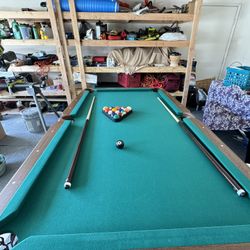 Pool Table And Foldable Table Tennis 