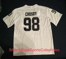 YOUTH LAS VEGAS RAIDERS MAXX CROSBY STITCHED JERSEY SMALL UP TO LARGE