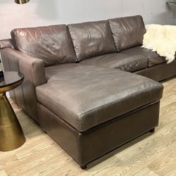 Crate And Barrel Leather Sleeper Sofa *Delivery Options*