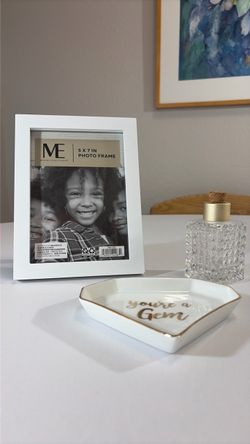 Photo Frame, Trinket Dish & Glass Jar