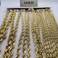 14K Diamond Cut Rope Chains! Special sale! 1-14mm available. See description for sizes!