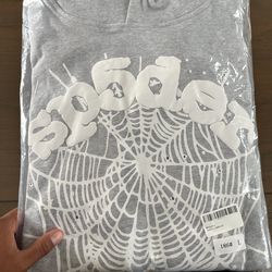 Grey Sp5der Hoodie L