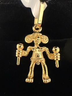 14Kt Mayan Man Pendant