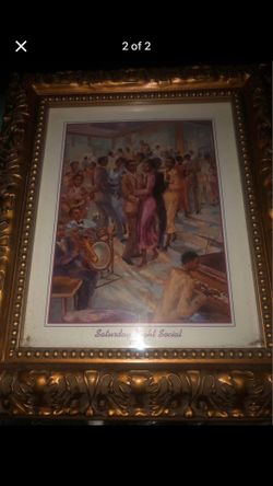 Two 8x10 Black art with frame