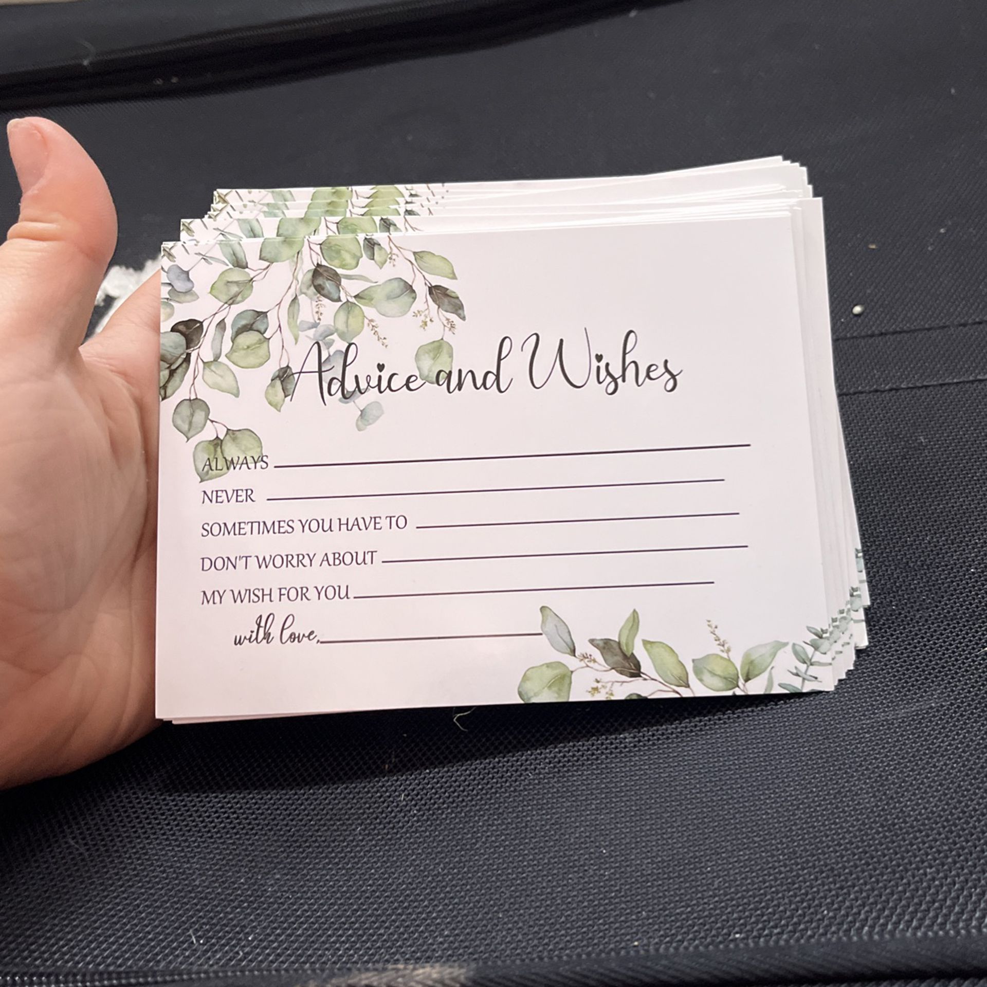 Advice And Wishes Cards For Weddings 