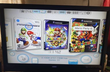 NINTENDO WII + 500 WII GAMES with Hard Drive