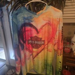 Harley Davidson Tye Dye Shirt Medium Size 