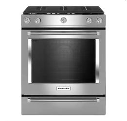 KitchenAid - 5.8 Cu. Ft. Self-Cleaning Slide-In Gas Convection Range - Stainless Steel