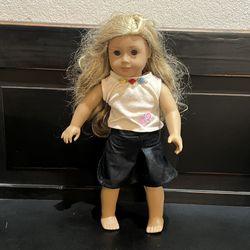 American Girl Truly Me Doll 2017 Blonde Hair Light Skin Blue Markings 18”