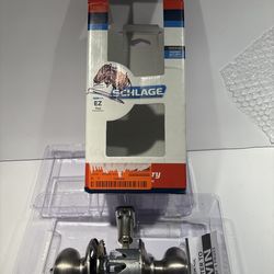 New Schlage Aged Bronze Passage Door Knob Set