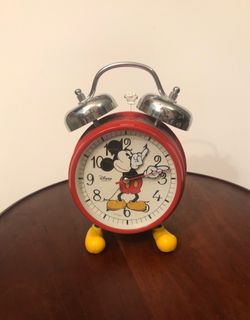 Vintage Disney Mickey Mouse Quartz Alarm Clock