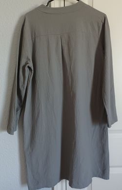 Modest Long Sleeve Front Button Round Neck Top