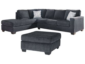Altari Slate 2-Piece Left Sectional and Ottoman