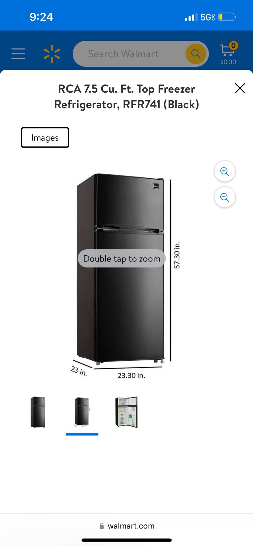 RCA 7.5 Cu. Ft. Top-Freezer Refrigerator