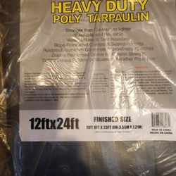 12x24 Heavy Duty Silver Tarp