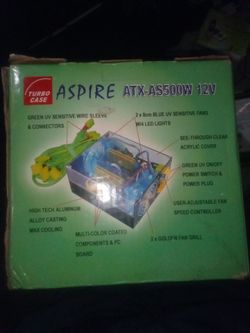 Aspire ATX-AS500W Dual Fan Aluminum 12V PC Power Supply