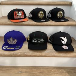 Kings, Bruins, Ducks, Galaxy & Angel City FC Snapback Hats - Brand New!