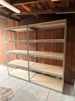 Garage Boltless Warehouse Quality Storage Rack Shelving 48 in W x 24 in D Heavy Duty Shelves Delivery Available