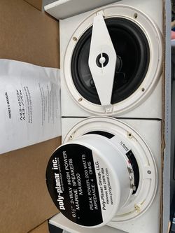 Poly-Planar® MA6600W - 400W 2-Way 4-Ohm 6.5" White Flush Mount Speakers, Pair