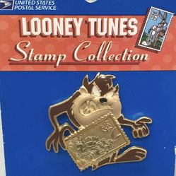  TAZ Vintage 1997 Post Office USPS Stamp Lapel PIN Warner Bros