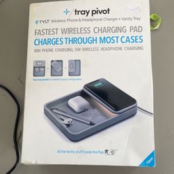 TYLT wireless phone and headphone charger plus vanity tray