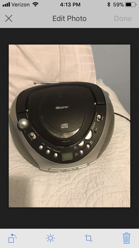 MEMOREX MP8806 PORTABLE CD PLAYER AM FM STEREO RADIO BOOMBOX WITH POWER CORD