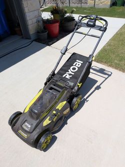 Ryobi electric mower and trimmer