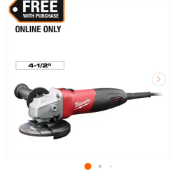Milwaukee angle grinder with lock