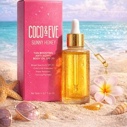 Coco & Eve Sunny Honey Tan Boosting Body Oil SPF 20 - Gold