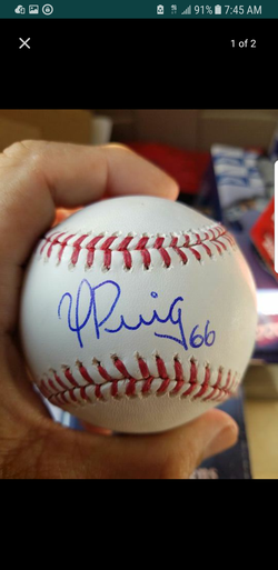 dodgers yasiel puig autographs with free autograph picture
