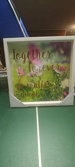 Together Forever No Matter What Wall Art in Wooden Frame - New - 14.5". Brand new. 