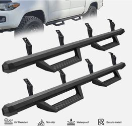 LA Zona Auto Parts 2024 to 2026 Toyota Tacoma Crew cab black nerf bar running board Estribos steps escalon 