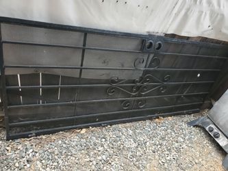 Steel security screen door with frame, swings right or left, 32" x 80" about $100 new