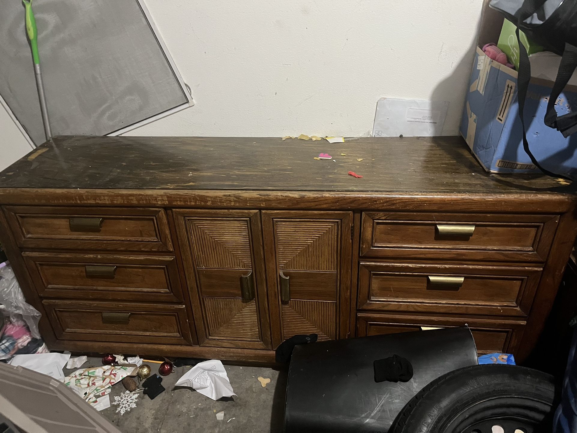 9 Drawer Wood Dresser