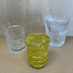 3 Crystal Glasses