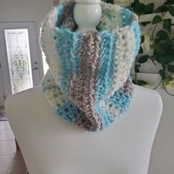 Neck warmer, scarf,  fashionable, Crochet, handmade, cowl.  