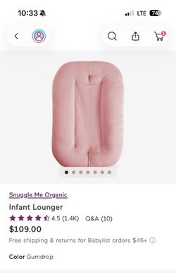 Snuggle Me Organic Infant Lounger – Gumdrop