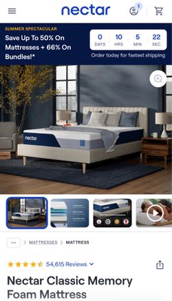 Queen sized Nectar mattress- 1 year old