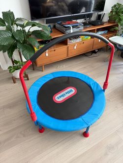 Little Tikes Kids Mini Trampoline with Handle Bar