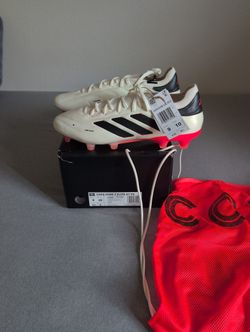 Adidas Copa pure 2 elite kt fg- cream/black/ solar red- size 9