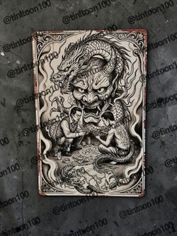 Asian Metal Sign