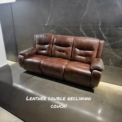 Leather Power Couch 🛋️ Brown 