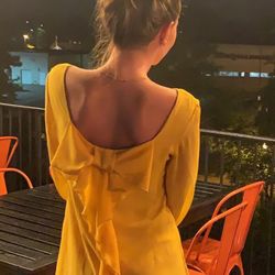 Cute Yellow Mini Dress S