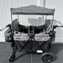New Grey Jeep 4 Seater Stroller Wagon/ 4 Seater Wagon/ Large Wagon 