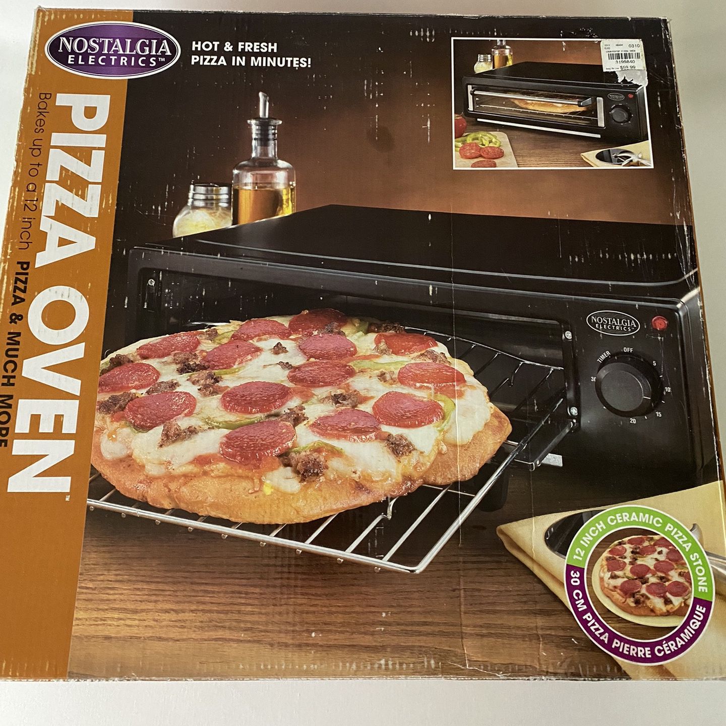 Nostalgia Electrics Group Pizza Baking Oven Black 