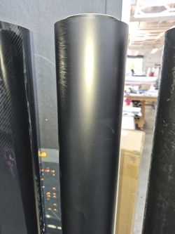 Satin black vinyl wrap by the yard